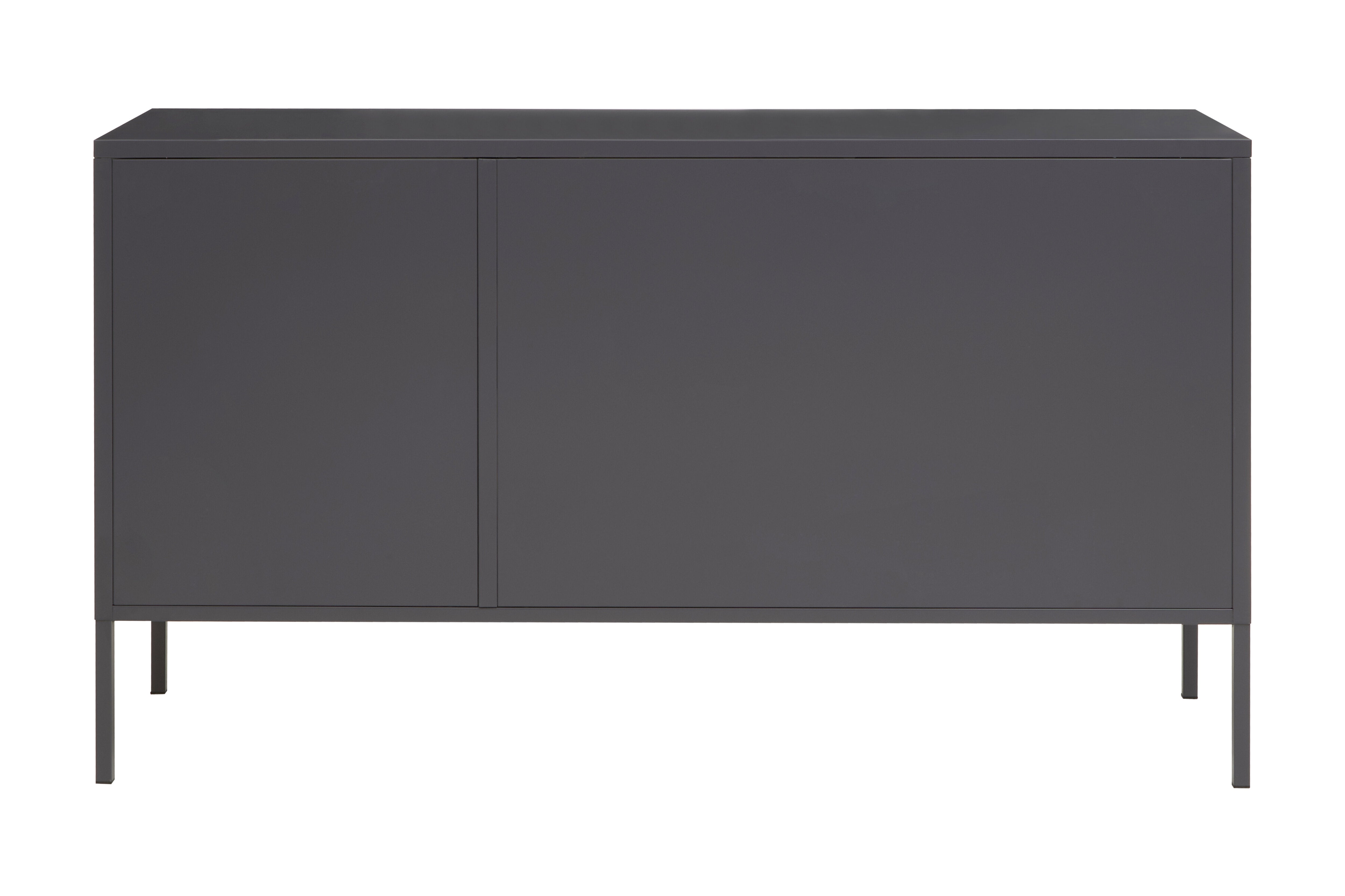 Acier Grey Metal & Clear Glass Sideboard